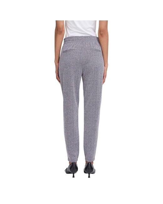 Ichi Gray Blue Polyester Skinny Pants