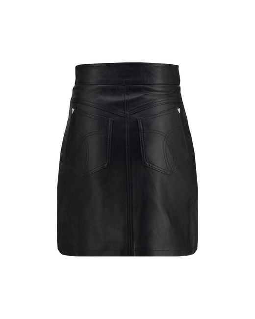 Fiorucci Black Lamb Leather Mini Skirt