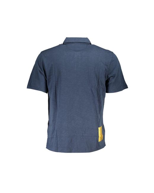 La Martina Blue Cotton Polo Shirt for men