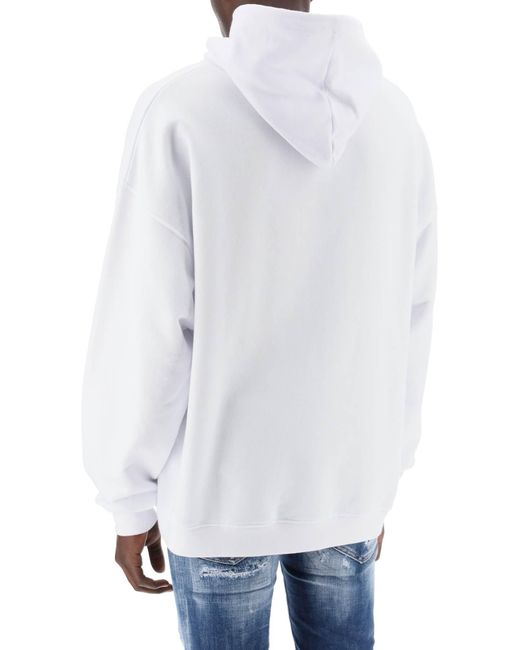 DSquared² White Cool Fit Hoodie for men