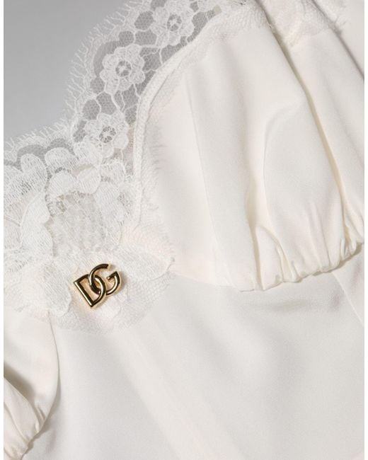 chinese dress ladies Dolce & Gabbana Lace Trim Maxi Dress