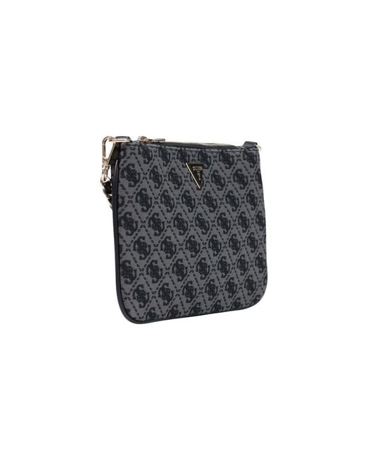 Guess Black Gray Polyester Handbag