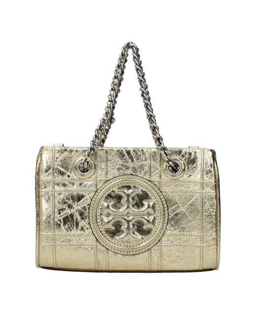 Tory Burch Metallic Gold Leather Handbag for men