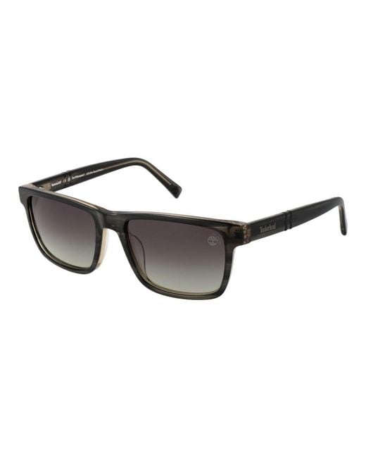 Timberland Black Gray Acetate Sunglasses for men