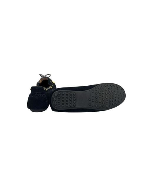 Borbonese Blue Black Rubber Loafer
