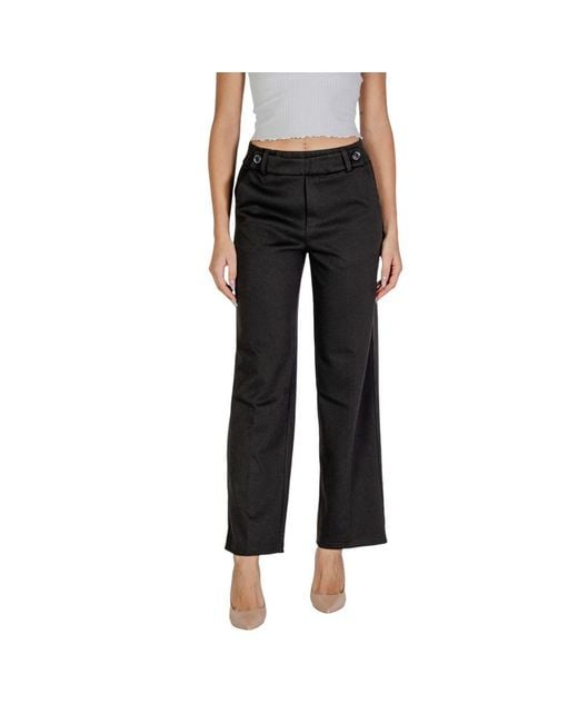 Street One Black Polyester Casual Pants