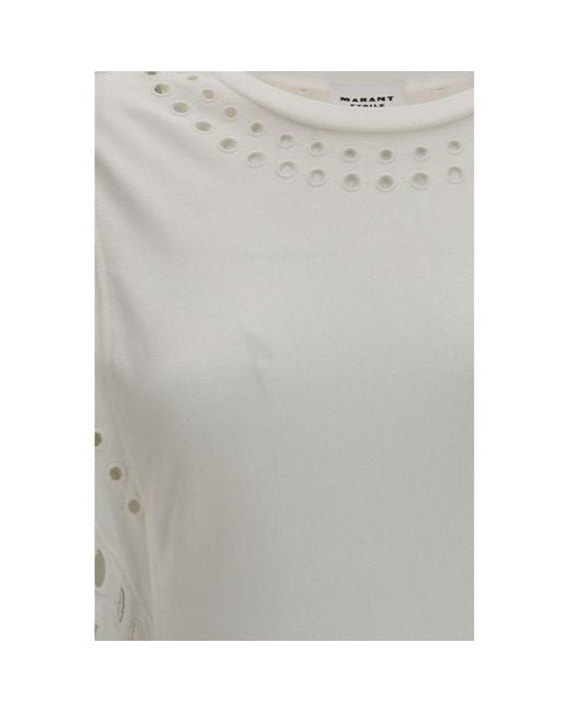 Isabel Marant Gray White Cotton Casual Dress