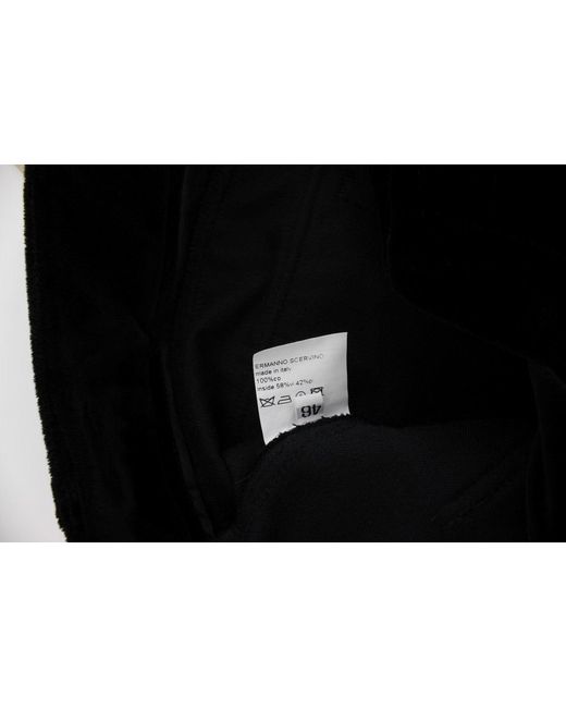 Ermanno Scervino Black Velvet Cotton Straight Legs Pants