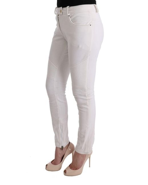 Ermanno Scervino White Trousers Sig30310 Cotton
