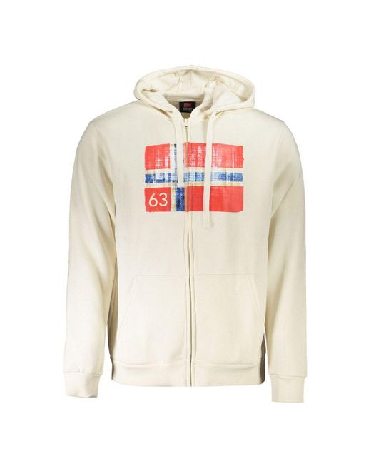 Norway 1963 White Cotton Sweater for men