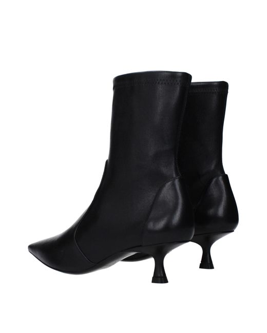 Stuart Weitzman Black Leather Ankle
