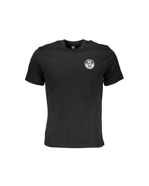North Sails Black Cotton T-Shirt for men