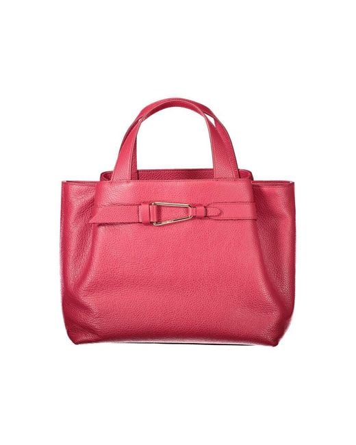 Coccinelle Pink Red Leather Handbag