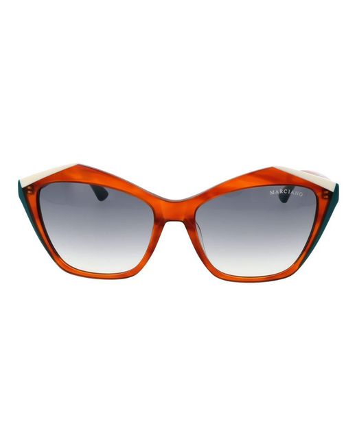 MARCIANO BY GUESS Brown Copper Acetate Sunglasses for men