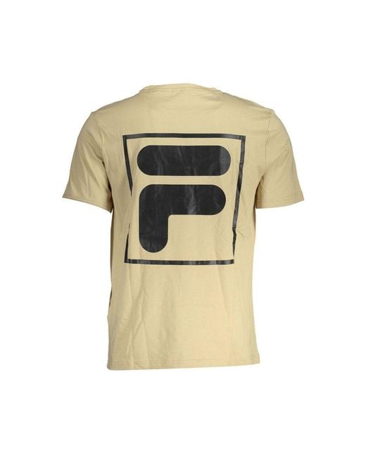 Fila Yellow Cotton T-Shirt for men