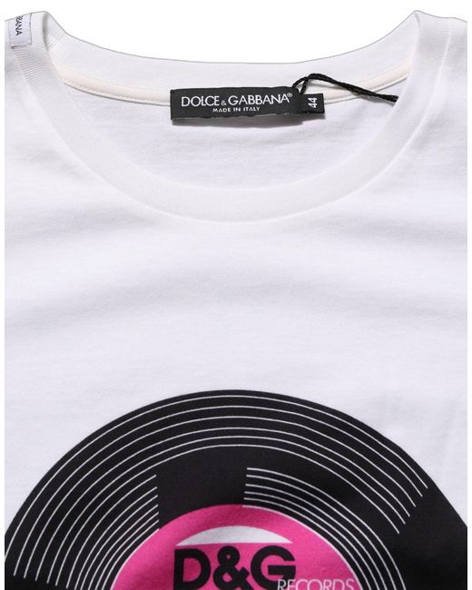Dolce & Gabbana Gray White D&g We Love Japan Print Cotton T