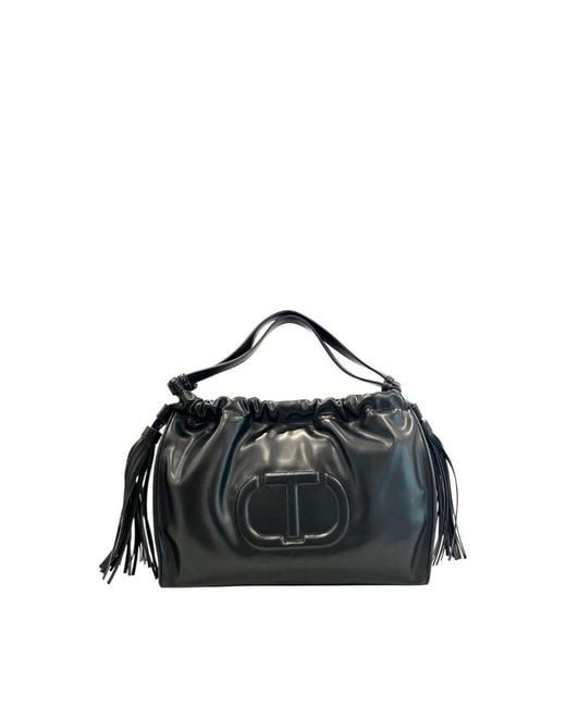 Twinset Black Pu Shoulder Bag