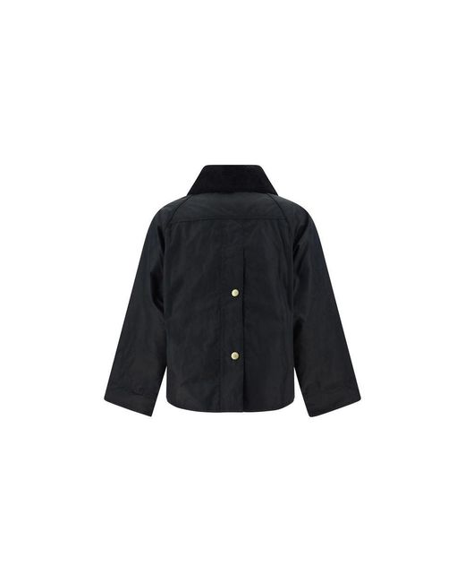 Barbour Catton Wax Jacket in Black | Lyst