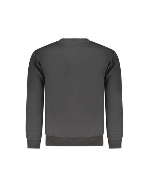 Superga Gray Black Cotton Men's Sweatshirt for men