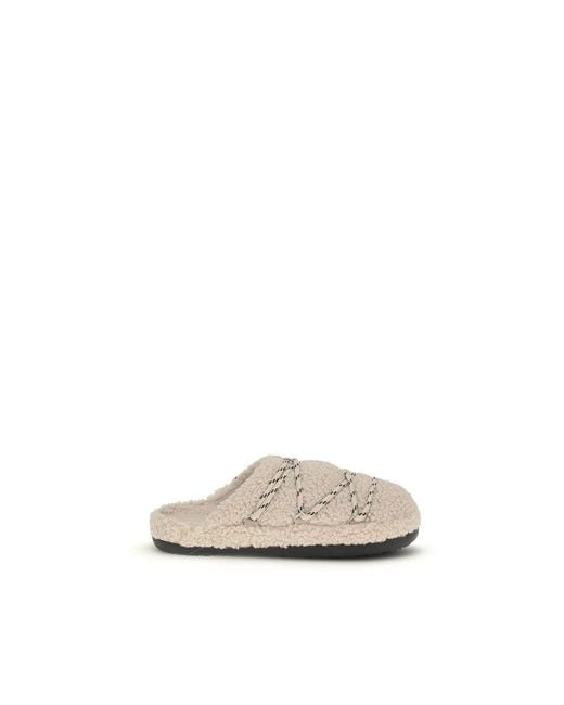 Moon Boot Natural Beige Polyamide Flats