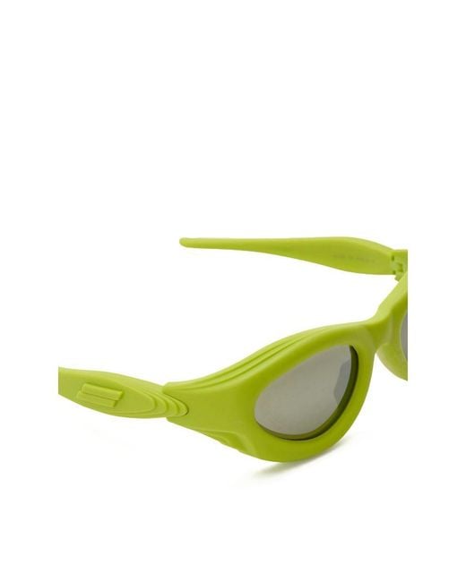 Bottega Veneta Green Yellow Acetate Sunglasses for men
