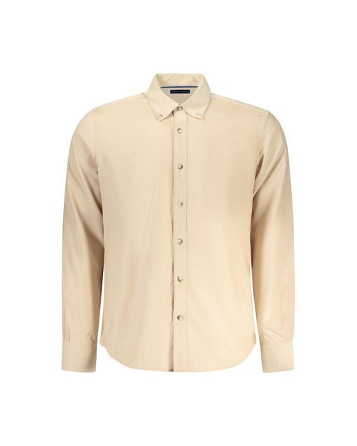 North Sails Natural Beige Cotton Men Shirt for men
