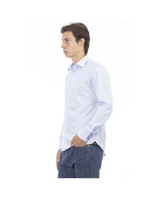 Baldinini White Cotton Long Sleeve T-Shirt for men