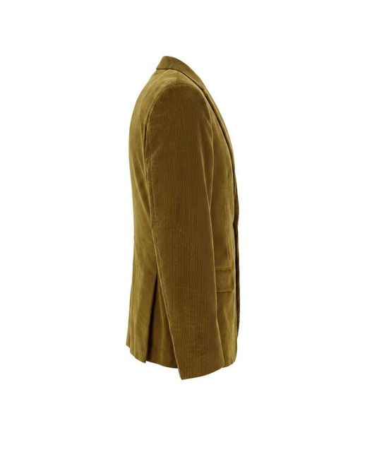 Peserico Green Cotton Men Jacket for men