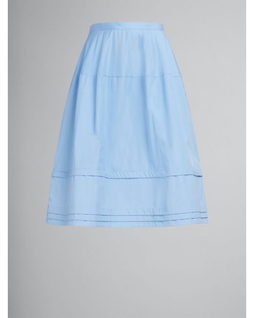 Marni Blue Fibres Midi Skirt