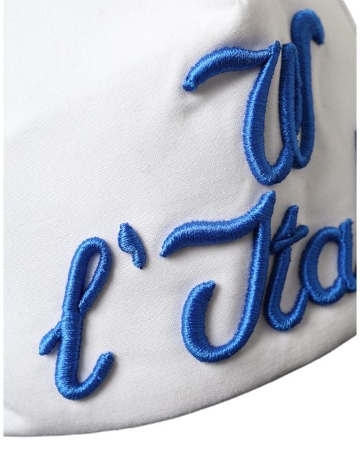 Dolce & Gabbana Blue Italia Mesh Baseball Hat