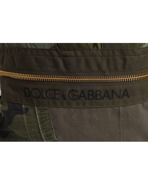 Dolce & Gabbana Military Green Patchwork Rucksack Backpack Bag for men