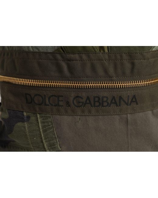 Dolce & Gabbana Black Military Green Patchwork Rucksack Backpack Bag for men