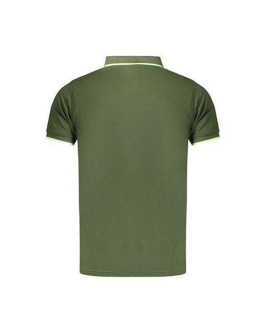 Lotto Leggenda Green Polyester Men's Polo Shirt for men