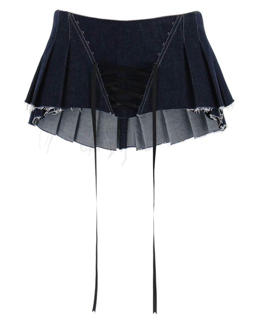 Dilara Findikoglu Black Micro Pleated Skirt With Corset