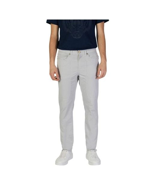 Jeckerson Blue Gray Cotton Jeans & Pant for men