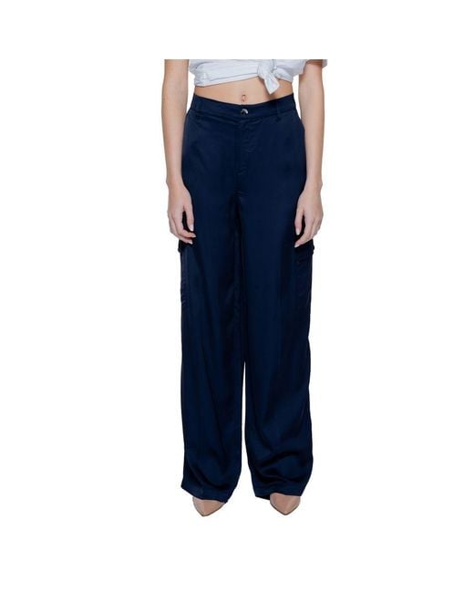 Street One Blue Viscose Casual Pants