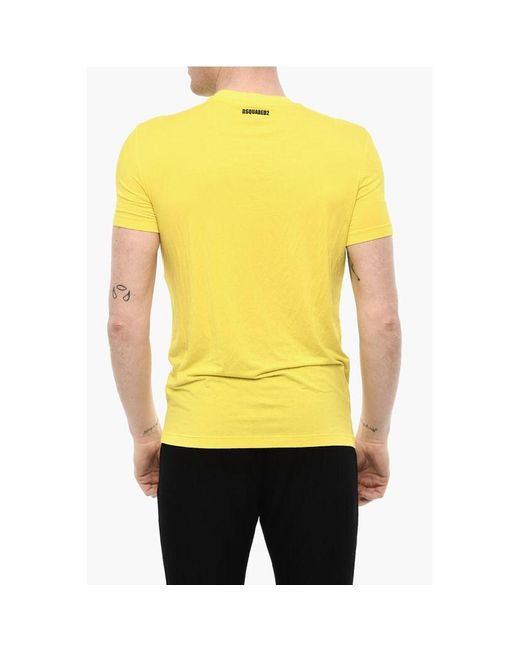 DSquared² Yellow Stretch Underwear Crew for men