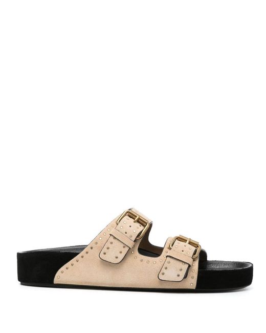 Isabel Marant Brown Lennyo Buckle Sandals