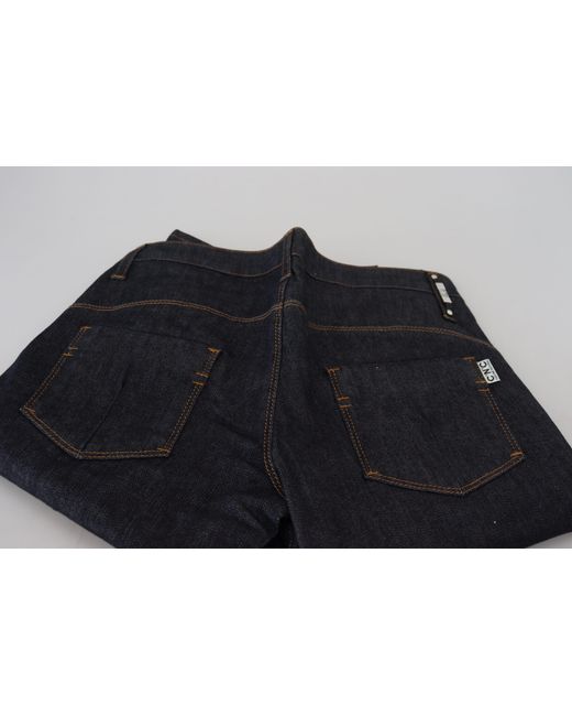 CoSTUME NATIONAL Black Blue Low Waist Straight Denim Pants Jeans