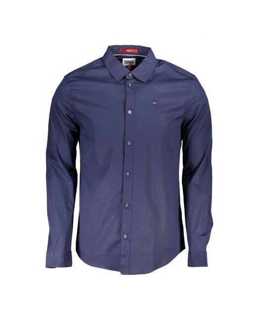 Tommy Hilfiger Blue Cotton Mens Shirt for men