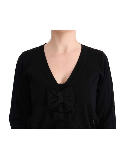 Marghi Ló Black Wool Blouse Sweater