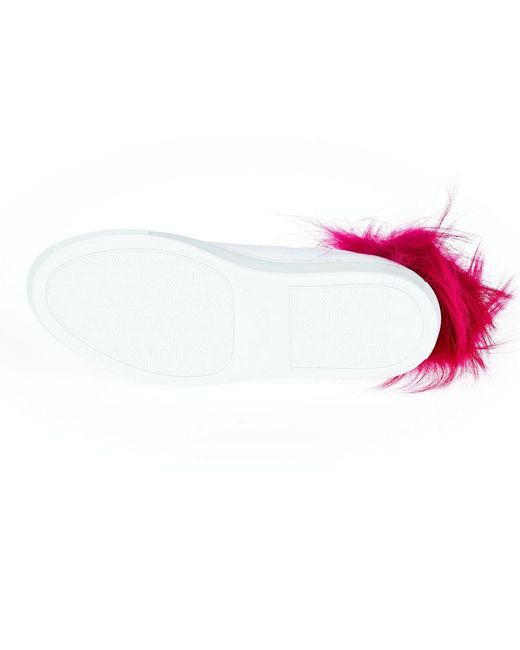 MR & MRS Pink White Lamb Leather Sneaker