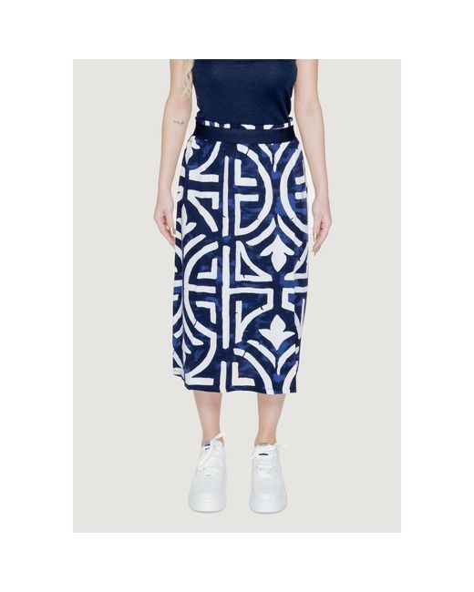 Street One Blue Viscose Skirt