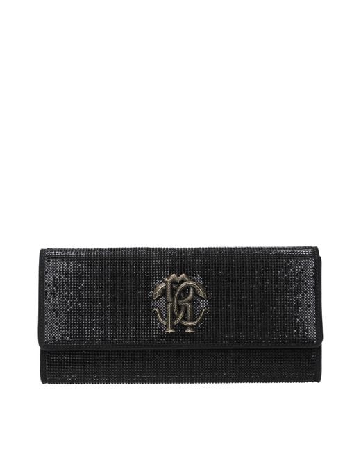 Roberto Cavalli Black Roberto Cavaldi Suede Clutch