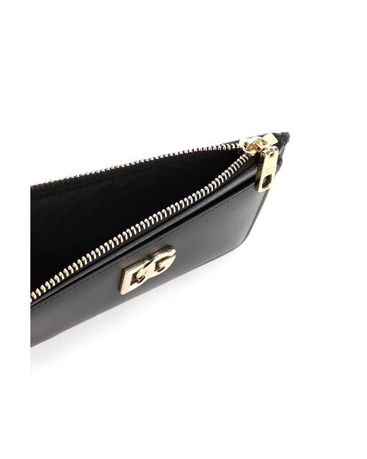Dolce & Gabbana Black Dg Zippered Cardholder