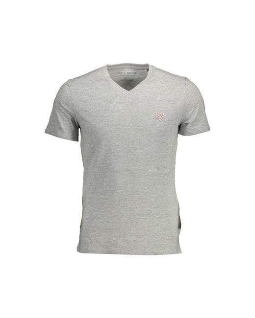 Guess Gray Cotton Men Tshirt for men