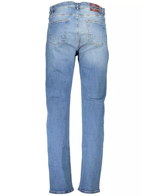 Napapijri Light Blue Cotton Jeans & Pant for men