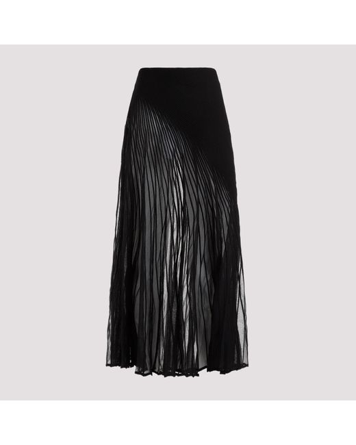 Alaïa Black Alaia Twisted Skirt