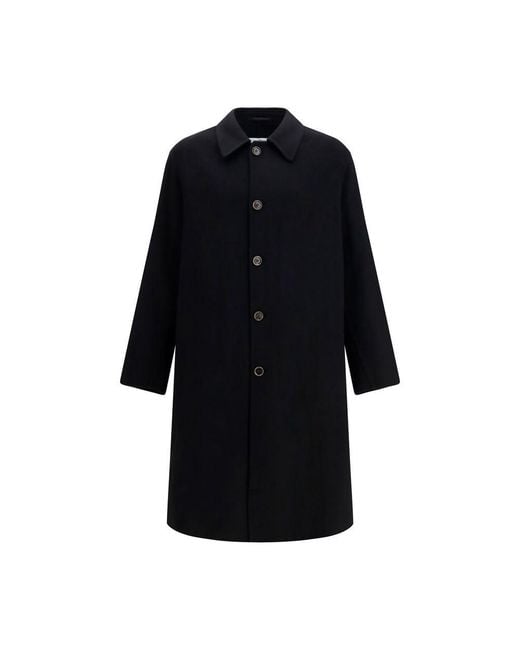 MM6 by Maison Margiela Black Wool Oves Aries Coat for men