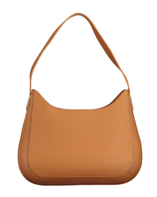 Calvin Klein Brown Chic Contrast Detail Shoulder Bag